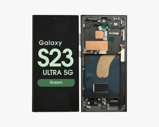 Replacement Lcd Screen with Frame Samsung Galaxy S23 Ultra Green Soft Oled
