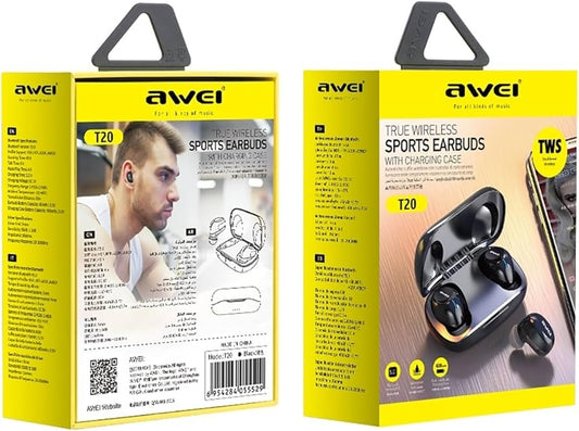 AWEI T20ENC Wireless Sports Noise Cancelling Bluetooth Earbuds