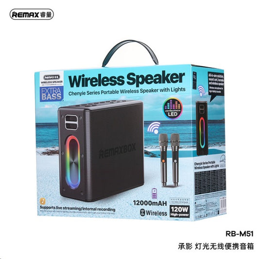REMAX Chenyie Series 120W Portable Wireless Speaker with Lights RB-M51