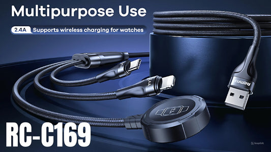 REMAX Wochy Series 2.4A 3-in-1 Fast Charging Cable RC-C169 A-C+L+W