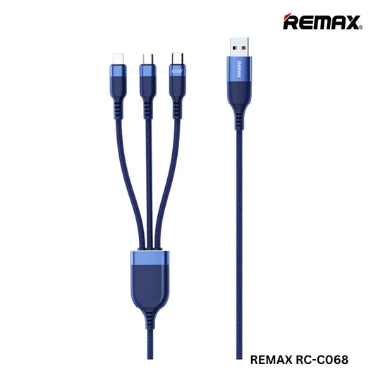 REMAX Kings Series 6A All-compatible 3-in-1 Fast Charging Data Cable RC-C068
