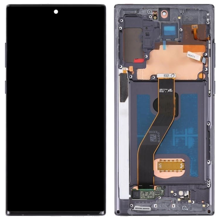 Replacement Lcd Screen Frame for Samsung Galaxy Note 10 Plus Black Soft Oled