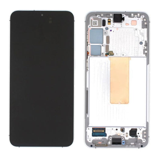 Replacement Lcd Screen with Frame Samsung Galaxy S23 Plus Silver OEM