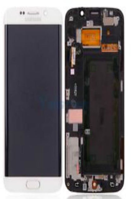 Lcd Screen With Frame For Galaxy S6 Edge White