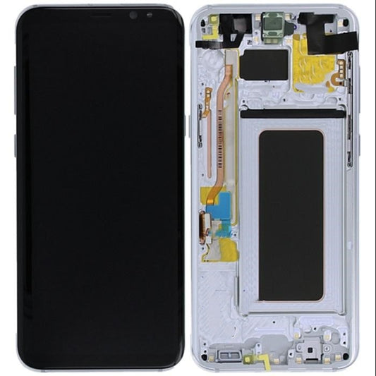 Replacement Lcd Screen Frame Samsung Galaxy S8 Plus Silver OEM