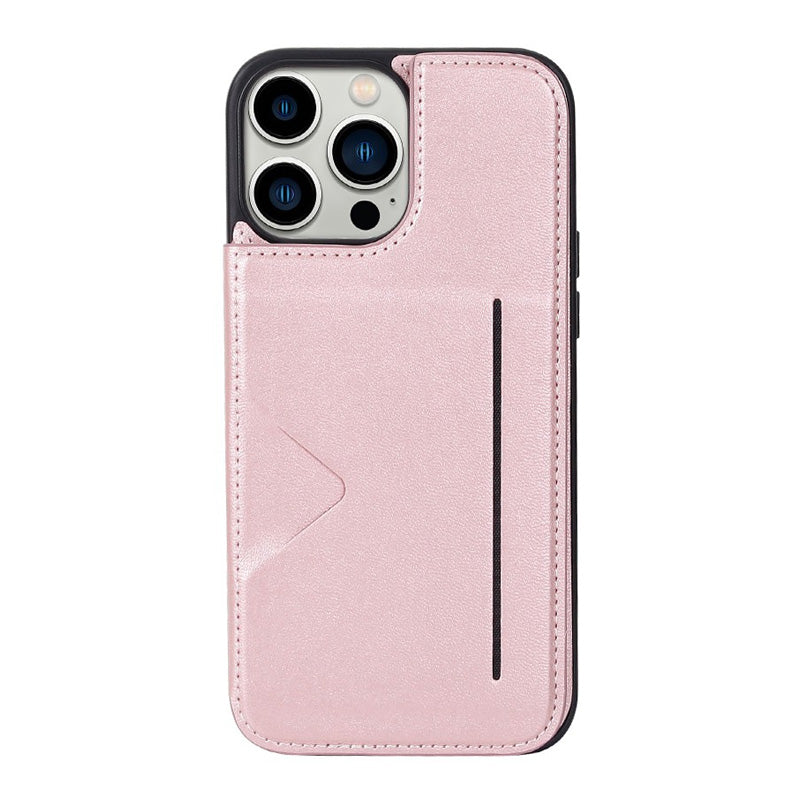 Hanman Back Card Case For iPhone 15 Rose Gold