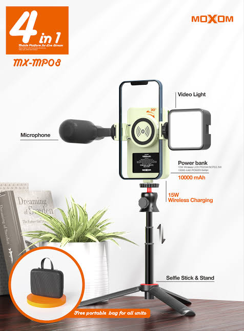 MOXOM MX-MP08 4 in 1 Platform for Live Stream Selfie Stick