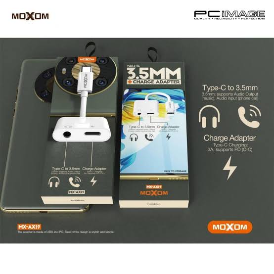 Moxom Type C To 3.5mm Charge Adapter MX-AX19