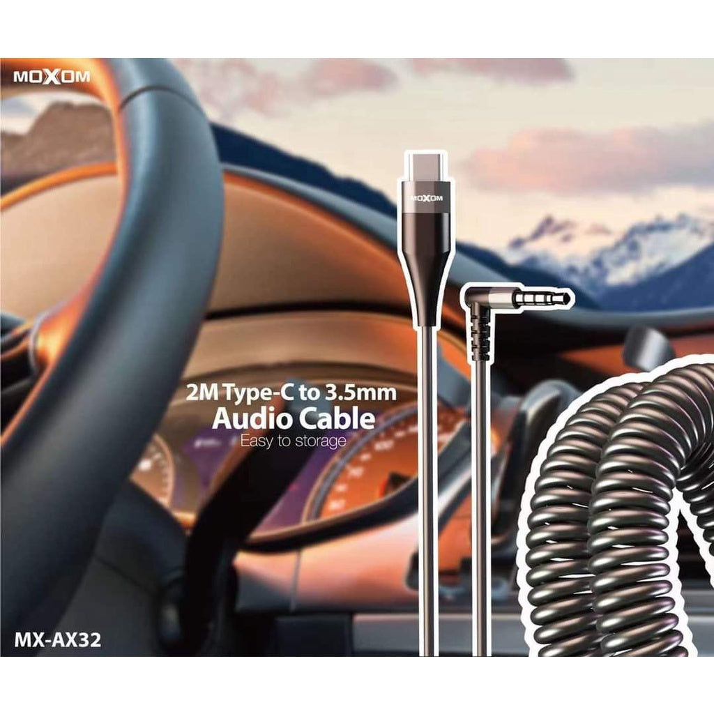 Moxom Type C To 3.5mm AUX Cable 2 Meters MX-AX32