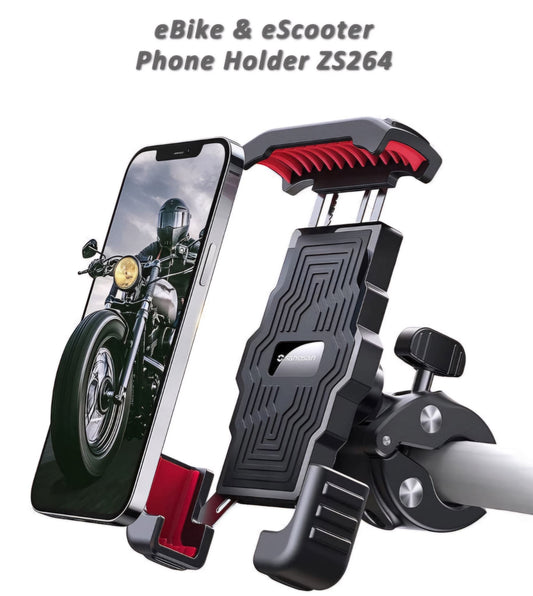 Joyroom JR-ZS264 Phone Holder For Bicycle and Motorcycle-Black red