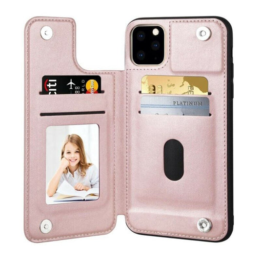 Hanman Back Card Case For iPhone 14 Rose Gold