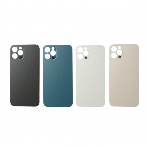 No Logo Back Glass For Iphone 12 Pro 6.1" Graphite (Big Cam Lens Hole)