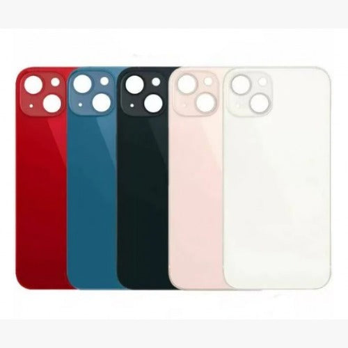 No Logo Back Glass For Iphone 13 6.1" Pink (Big Cam Lens Hole)