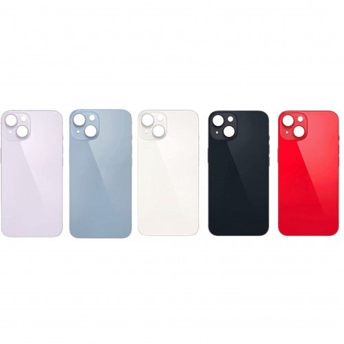 No Logo Back Glass For Iphone 14 6.1" Red (Big Cam Lens Hole)