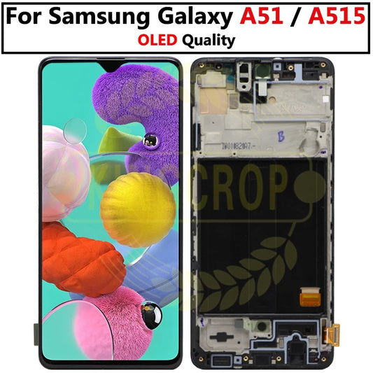 Lcd Screen With Frame for Samsung A51 4G Oled Black (No Fingureprint Function)