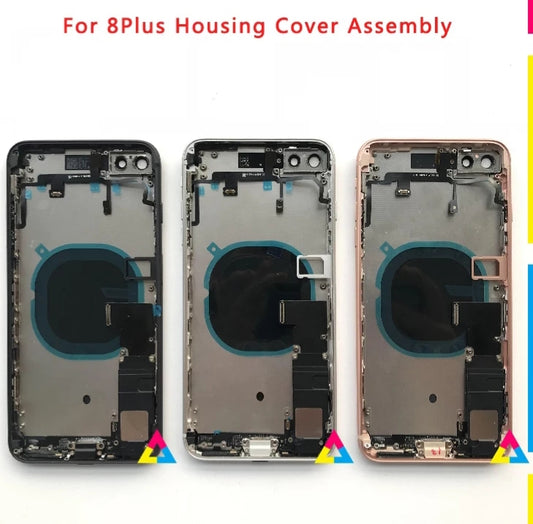 Compatible Back Housing For iPhone 8 Plus 5.5" Rose Gold With Small Parts