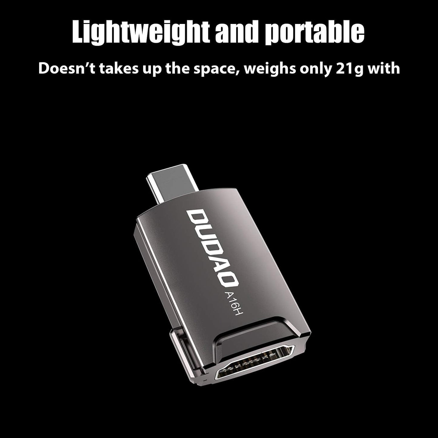 Dudao Adapter A16H USB-C to HDMI (grey)