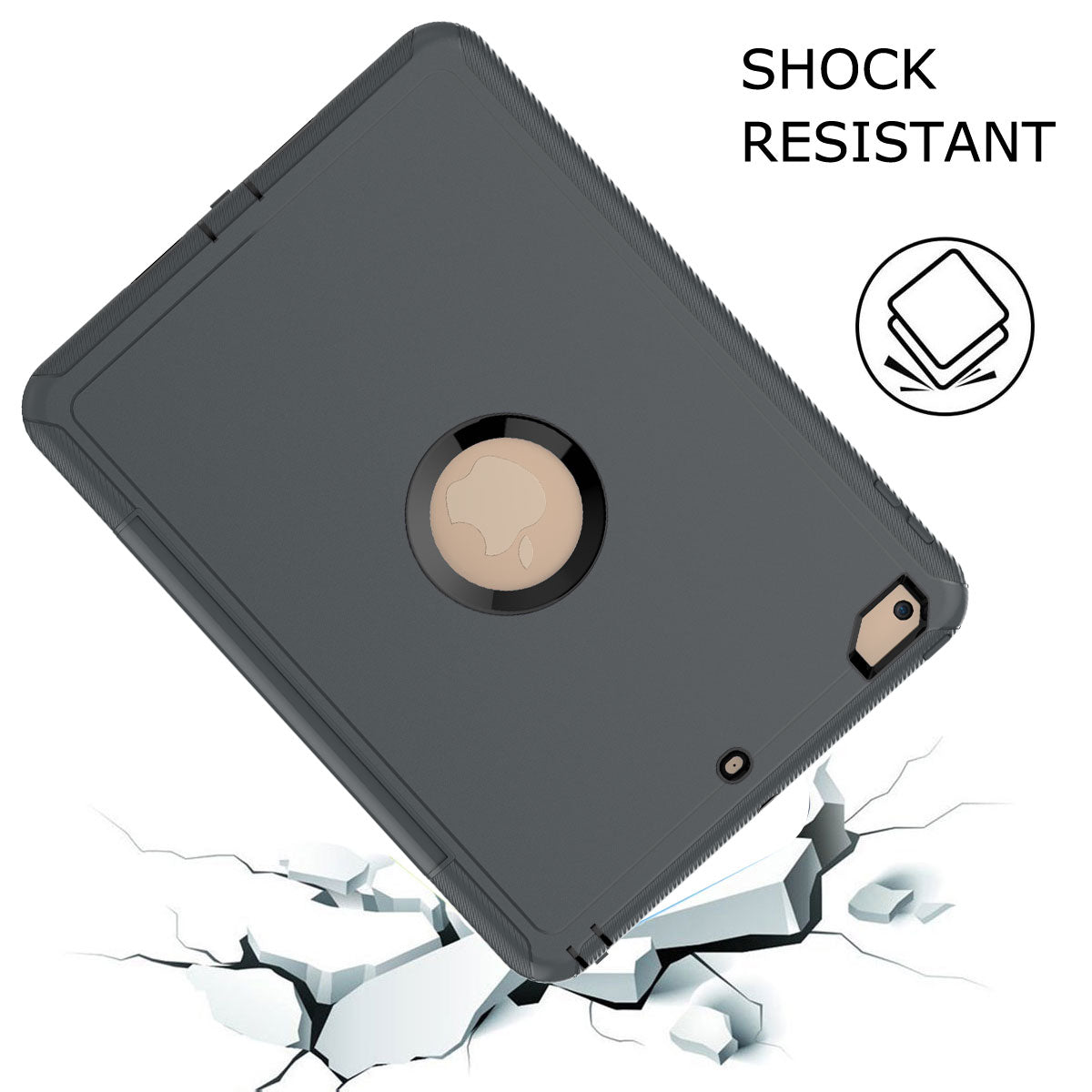 Shockproof Rugged Flip Case For iPad Mini 6 / Mini 7 Black