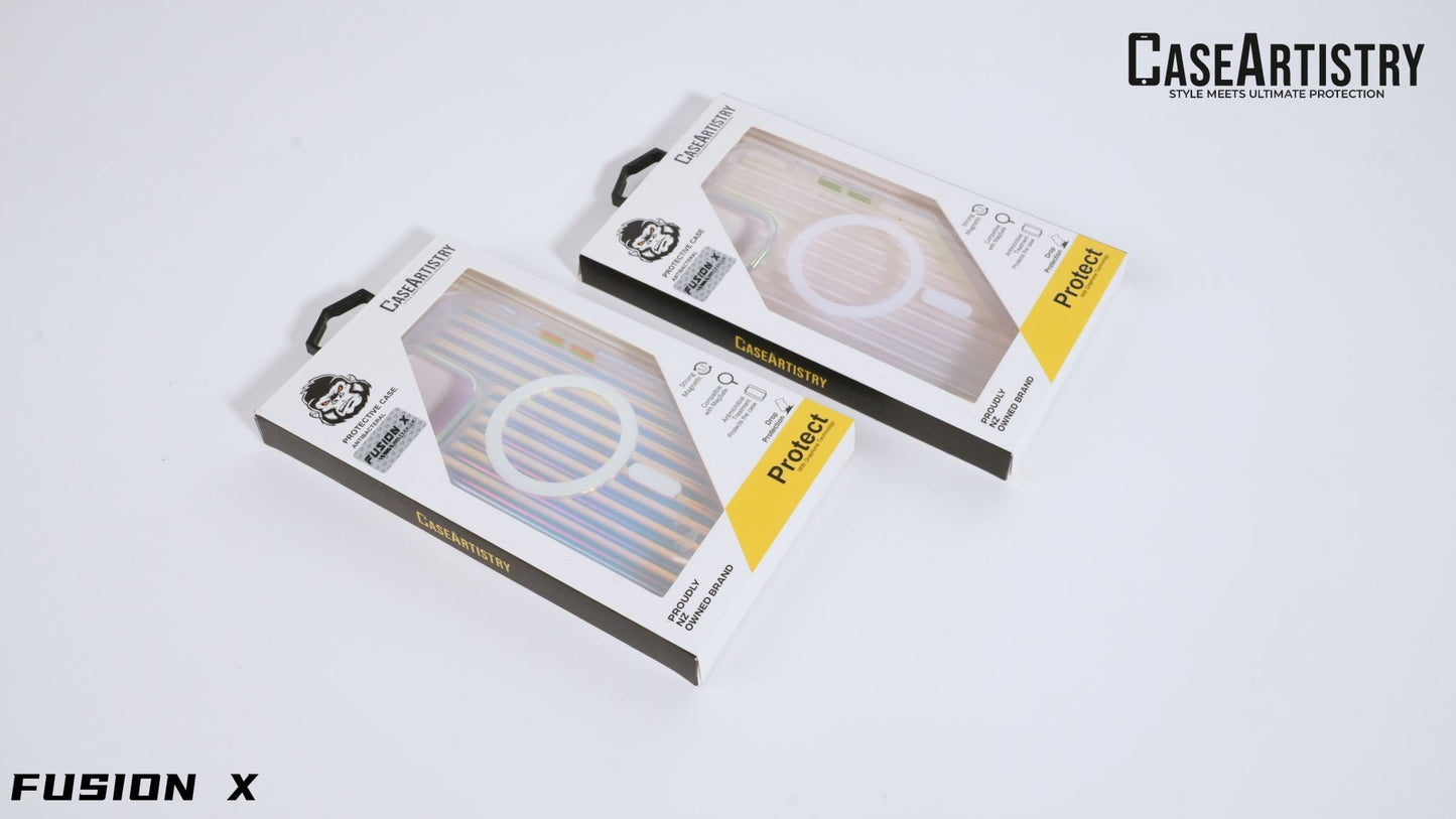 Case Artistry Corrugated Pattern Mag Armor Fusion X iPhone 15 Pro