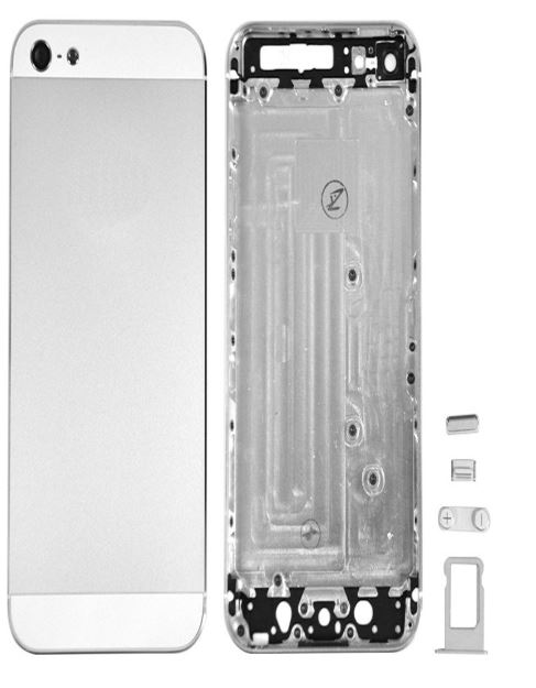 Compatible Rear battery housing iphone 5 White / Silver