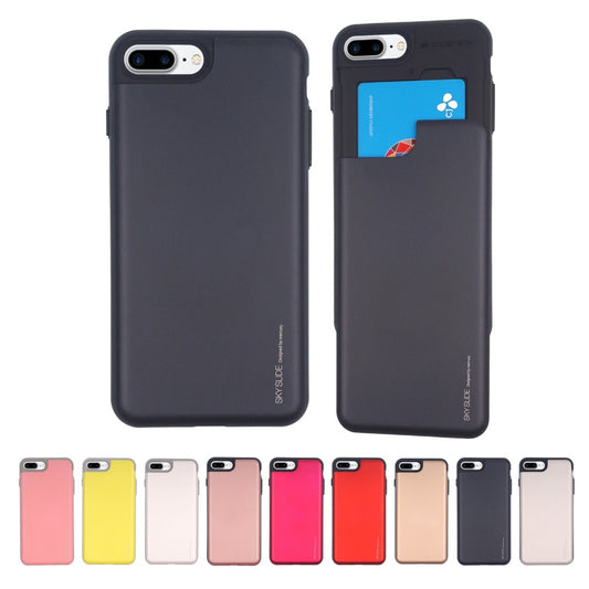 Mercury Sky Slider Bumper Card Slot Phone Case For Iphone 14 Plus Black