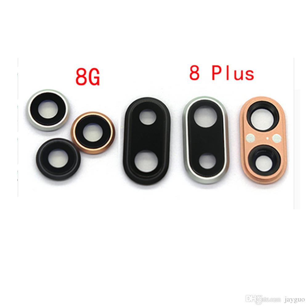 Replacement Back Camera Lens Cover Glass With Frame For iPhone 8 4.7"
