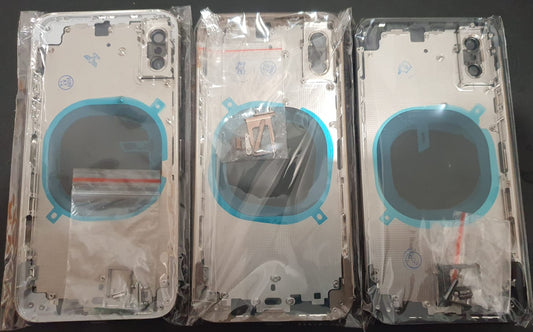 Compatible Middle Frame Back Housing With Glass For iPhone XS Silver