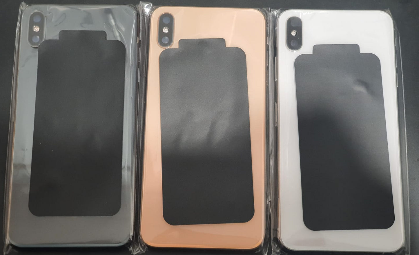 Compatible Back Housing For Iphone XS Black With Small Parts