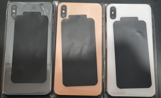 Compatible Middle Frame Back Housing With Glass For iPhone XS Silver