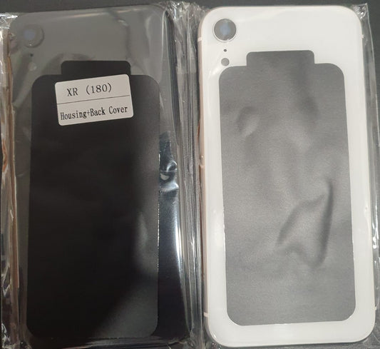 Compatible Back Housing For iPhone XR Black With Small Parts