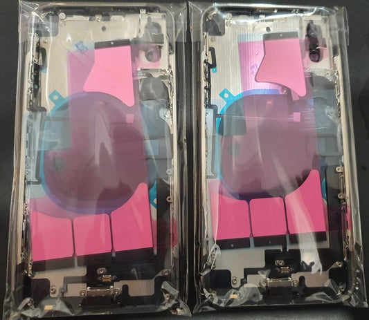 Compatible Back Housing For iPhone XR Black With Small Parts