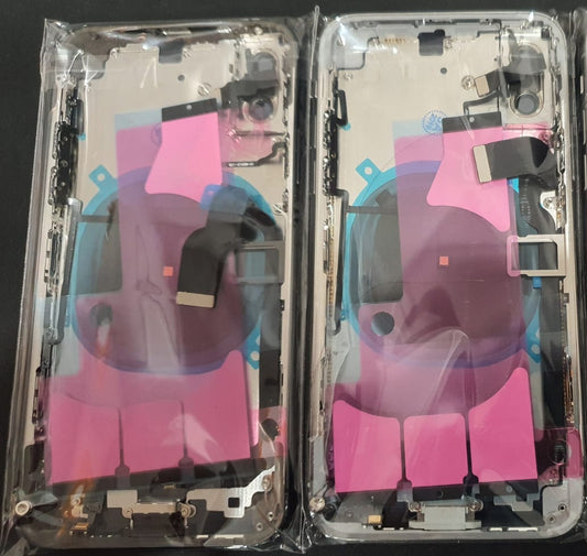 Compatible Back Housing For iPhone X Silver With Small Parts