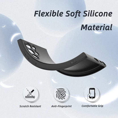 Silicone Soft Feeling Case For Samsung Galaxy S23 Ultra Black