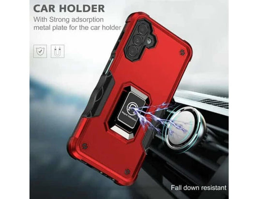 Magnetic Car Mount Ring Case For Samsung Galaxy A06 Black