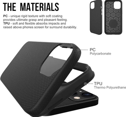 Triangle Texture Design Drop Tested Case For iPhone 16 Pro Black