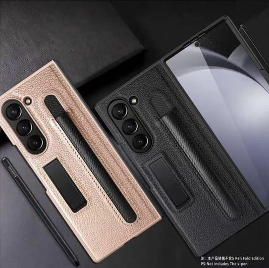 BACK CASE PEN HOLDER For Samsung Galaxy Z Fold 5 Black