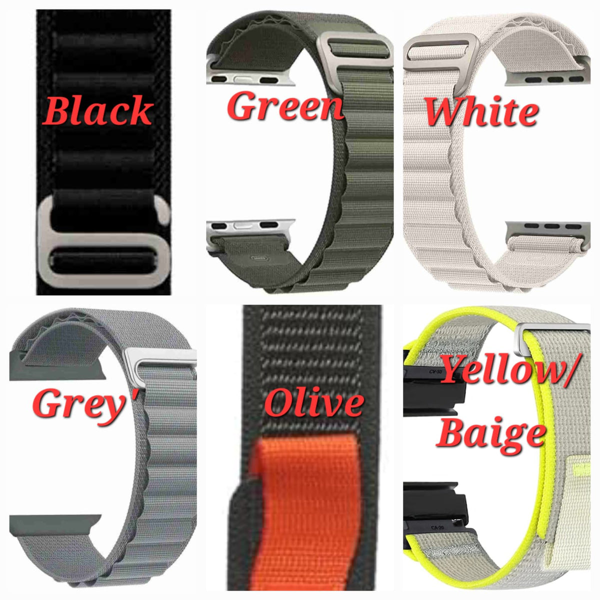 Alpine Loop Nylon iWatch Band / Strap 42 / 44 / 45 / 46 (S10) / 49mm