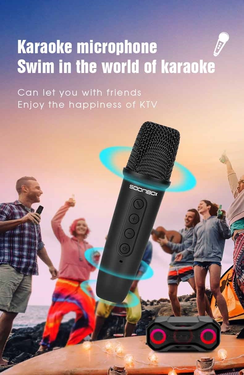 Soonbox Colorful Outdoor Bluetooth Speaker with Microphones 120W