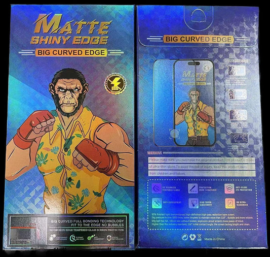 Bright Edge Matte Full Tempered Glass For iPhone 15 Pro