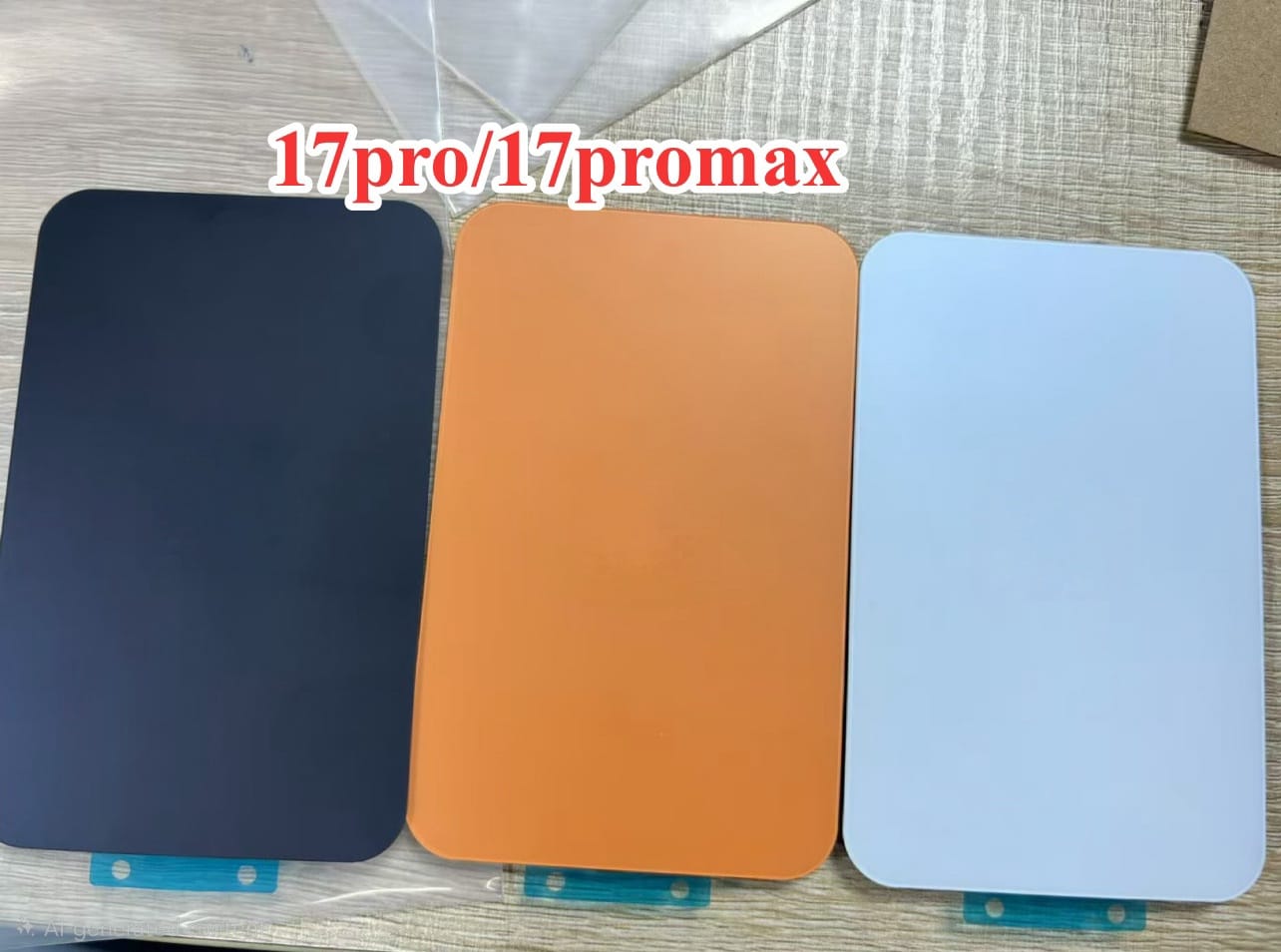 No Logo Back Glass With Magnets iPhone 17 Pro Max Black