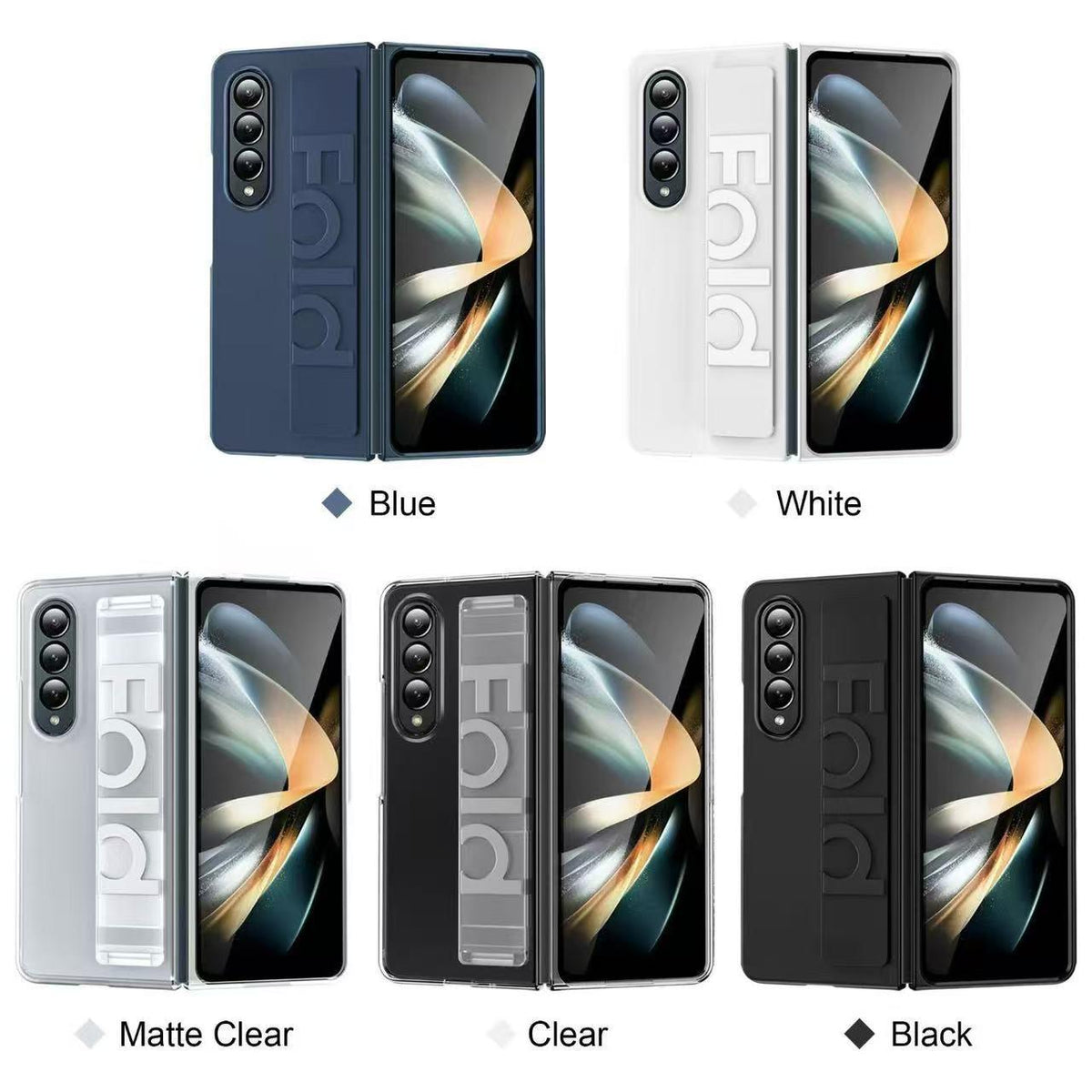 Protective Elastic Hand Strap Case For Samsung Galaxy Fold 8 Ultra Black