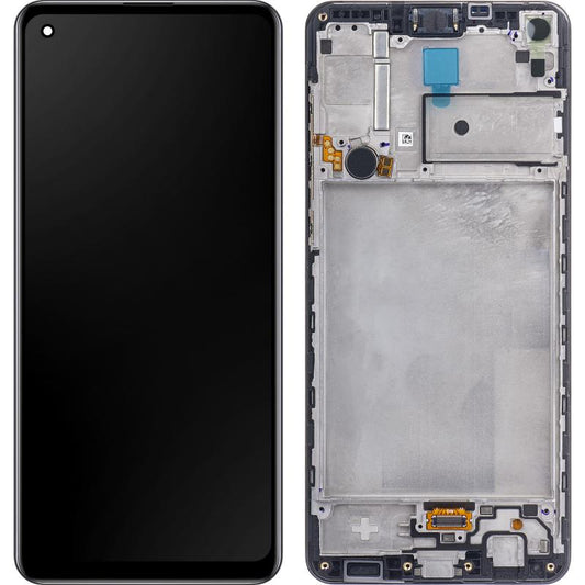 Replacement Lcd Screen With Frame For Samsung Galaxy A21s Black