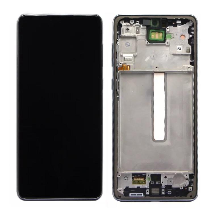 Replacement Lcd Screen Assembly With Frame for Samsung Galaxy A73 5G Black OEM