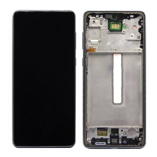 Replacement Lcd Screen Assembly With Frame for Samsung Galaxy A73 5G Black OEM