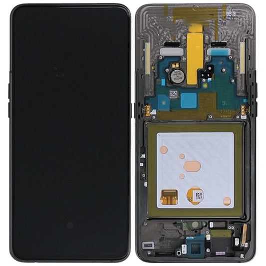 Replacement Lcd Screen Assembly With Frame for Samsung Galaxy A80 Black OEM