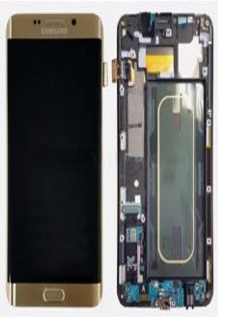 Lcd Screen With Frame For Galaxy S6 Edge Plus Gold