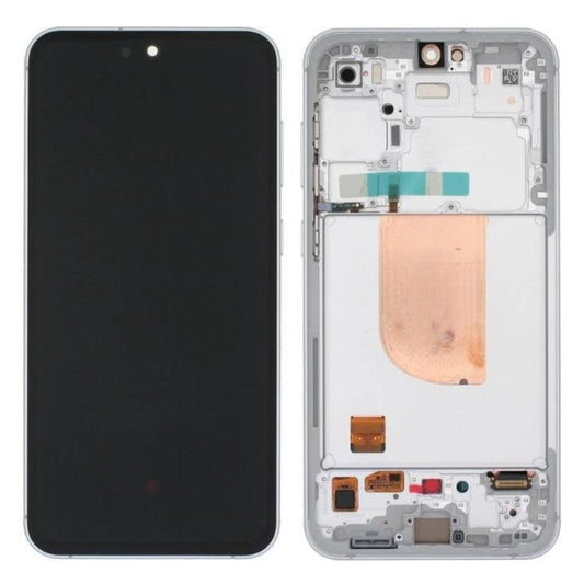 Replacement Lcd Screen Assembly With Frame Samsung Galaxy S23 FE Silver OEM