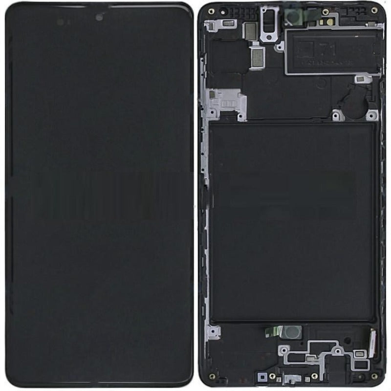 Replacement Lcd Screen Assembly With Frame for Samsung Galaxy A71 4G Black OLED