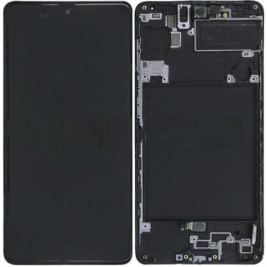 Replacement Lcd Screen Assembly With Frame for Samsung Galaxy A71 4G Black OLED