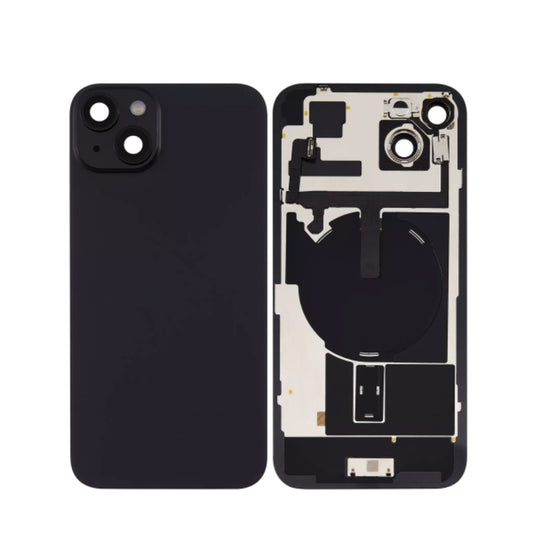 Compatible Back Glass With Brackets and NFC Flex For Iphone 15 Plus Black